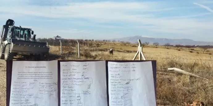 Malatya'nın Kırkpınar Mahallesi sakinleri, mera arazilerinin yeniden mahallelerine verilmesi dolayısıyla