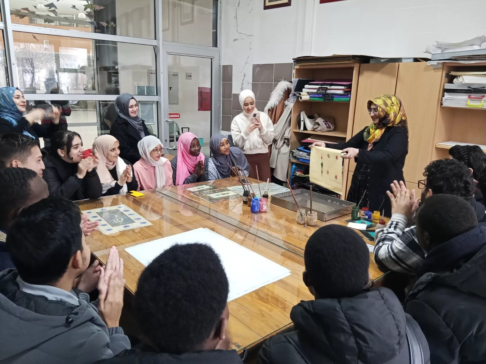 "Malatya Büyükşehir Belediyesi Sanat Merkezi, uluslararası öğrencileri ağırladı.