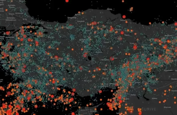 AFAD, Kahramanmaraş merkezli 6 Şubat 2023 depremlerinin ardından bölgede toplam