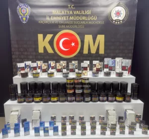 Malatya İl Emniyet Müdürlüğü KOM Şube ekipleri tarafından düzenlenen operasyonda,