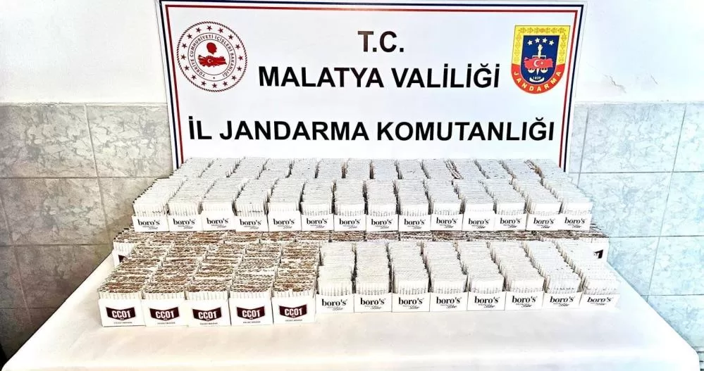 Malatya’nın Arguvan ilçesinde yol kontrol noktasında durdurulan bir araçta 20
