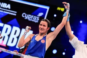 Sırbistan’da düzenlenen Kadınlar Dünya Boks Şampiyonası’nda milli sporcu Hatice Akbaş