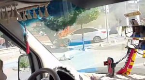 Malatya’da kontrolden çıkan bir otomobil, önce başka bir araca ardından