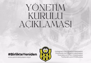 Yeni Malatyaspor Kulübü, göreve gelişlerinin ardından geçen kısa süre içinde