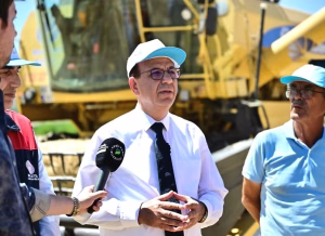 Yeşilyurt ilçesinde arpa hasadı başladı. Cumhuriyet Örnekköy AR GE sahasında yapılan incelemelerde,