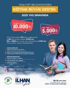 Türkiye Genelinde 2025 YKS’de Başarı Gösteren Öğrencilere Nakit Ödül Yeşilyurt