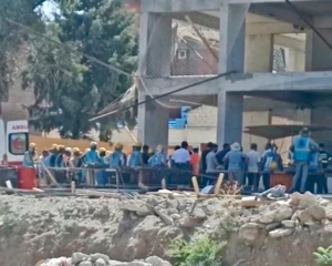 Malatya’nın Battalgazi ilçesinde bulunan TOKİ rezerv alan inşaatında çalışan bir