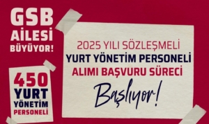 Gençlik ve Spor Bakanlığı 2025 Yılı Sözleşmeli Yurt Yönetim Personeli