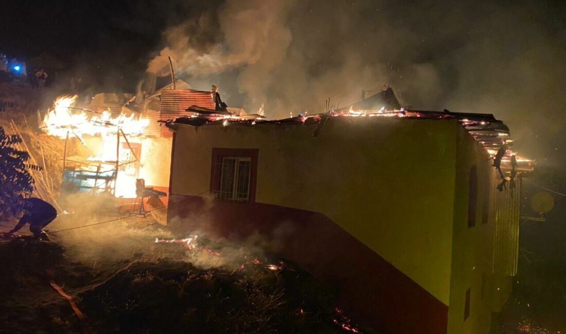 Malatya’nın Hekimhan ilçesinde gece çıkan yangın kısa sürede büyüyerek 3