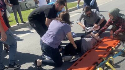 Malatya-Elazığ karayolunda yolun karşısına geçmeye çalışan yabancı uyruklu anne ve