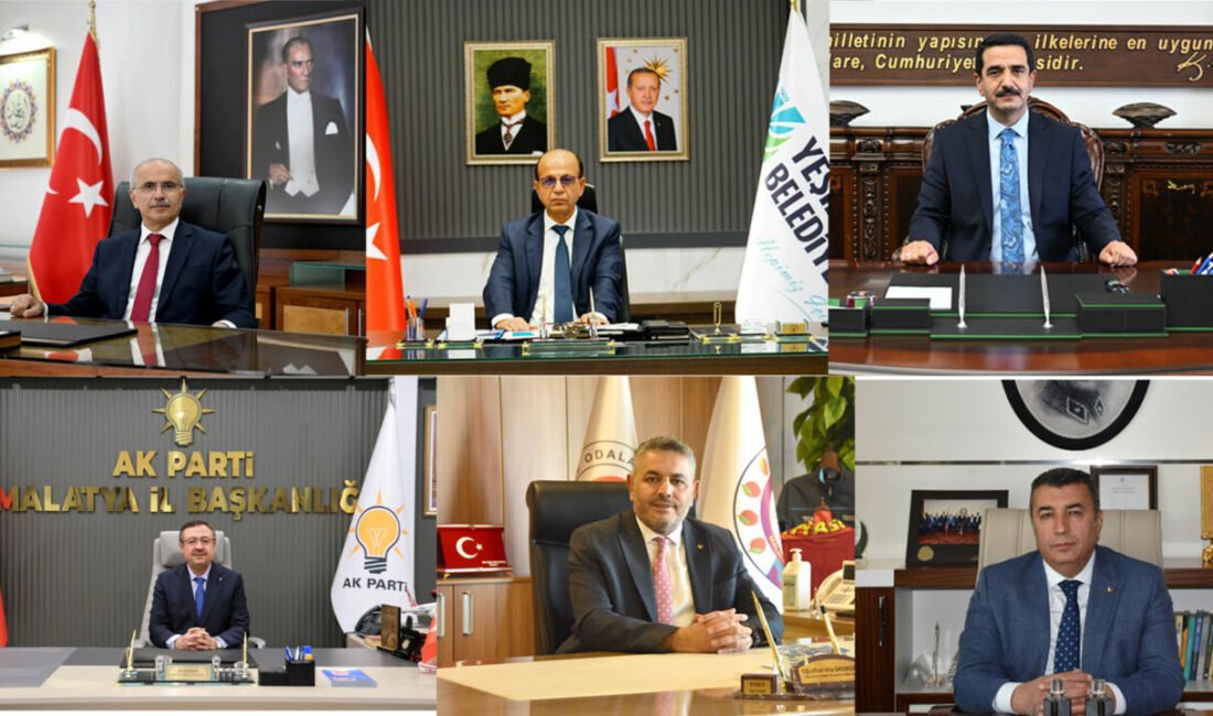 Malatya'nın yöneticileri ve kurum başkanları, 29 Ekim Cumhuriyet Bayramı'nın 102.