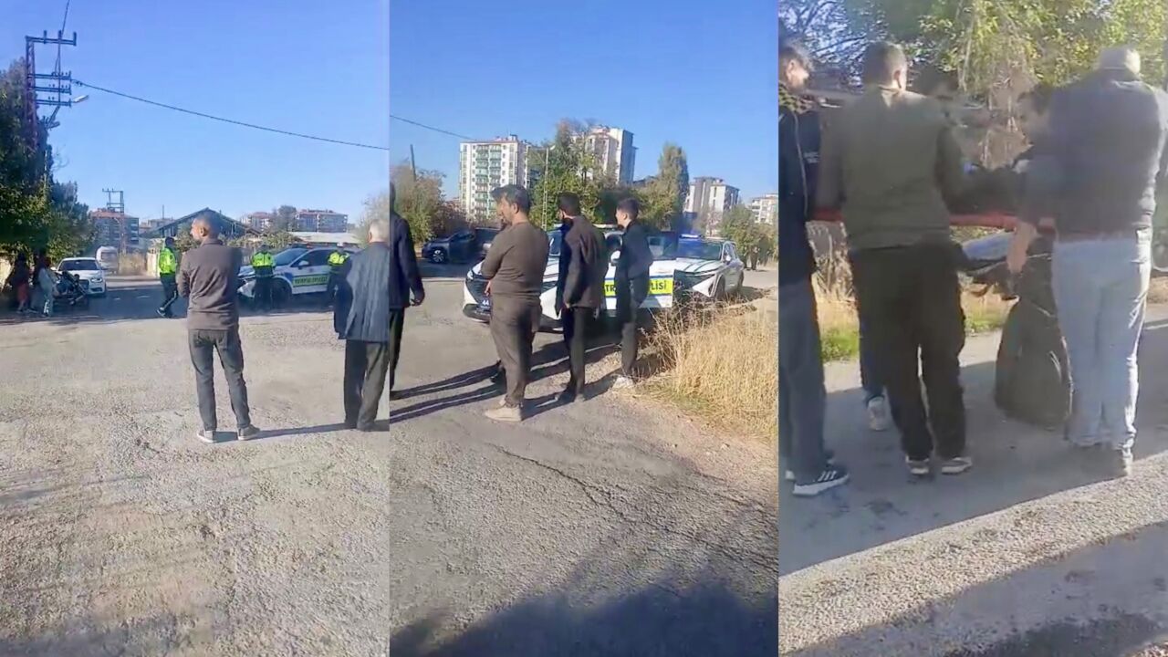 Malatya'nın Yeşilyurt ilçesi Tecde Mahallesi'nde bir kamyonet ile elektrikli bisikletin