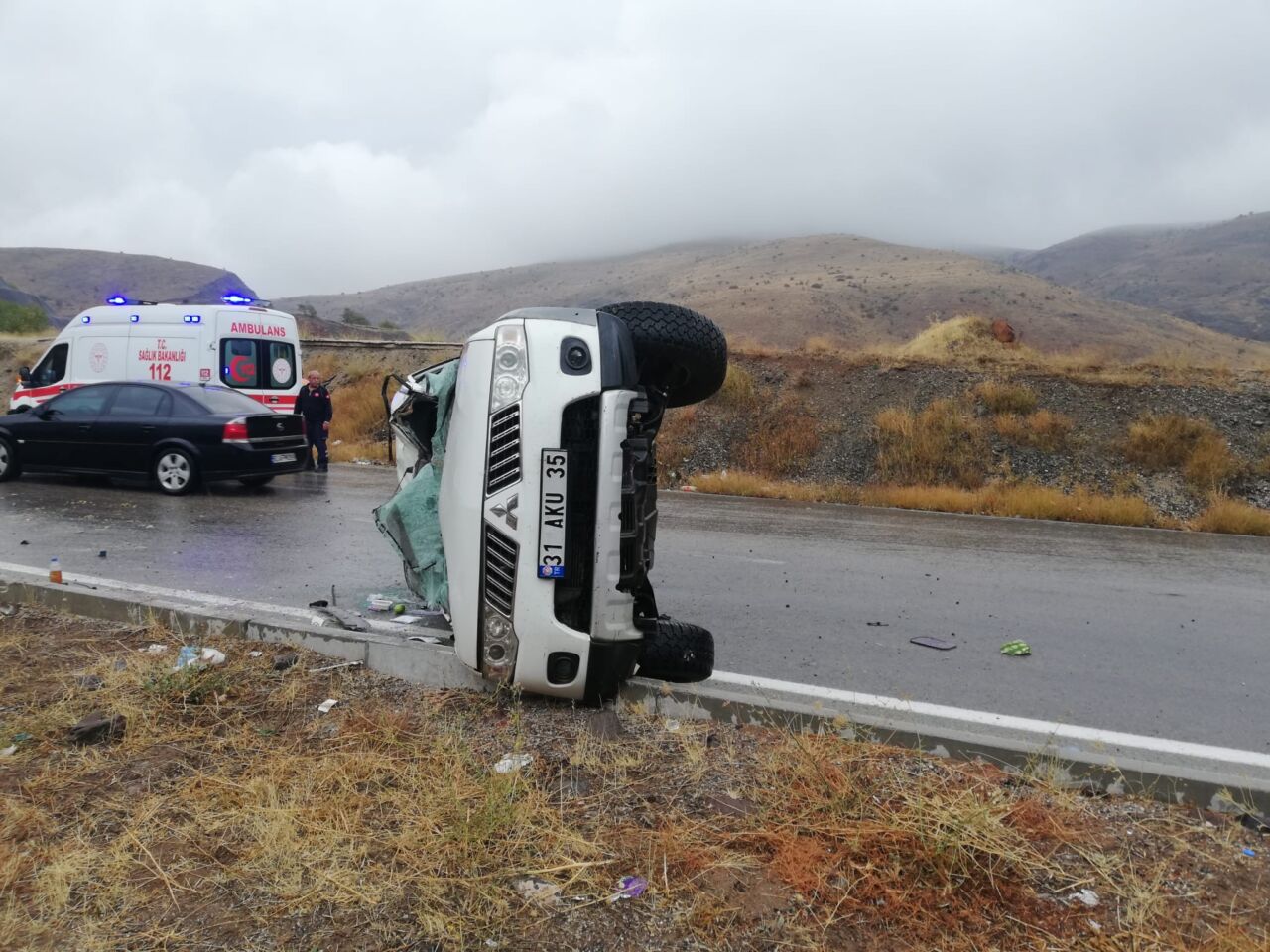 Malatya'nın Darende ilçesi mevkiinde, Malatya-Kayseri Karayolu üzerinde tek taraflı bir