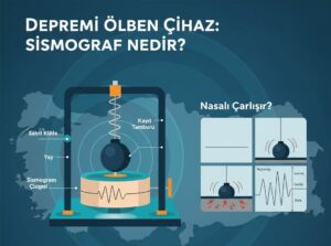 Yer sarsıntılarını kaydederek depremin büyüklüğünü, süresini ve merkezini saptayan sismograf