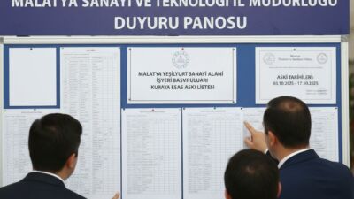 Malatya Yeşilyurt Sanayi Alanı İşyeri Kura Listesi Askıya Çıktı 7225 sayılı Cumhurbaşkanı Kararı ile kurulan Malatya Yeşilyurt Sanayi Alanı'nda