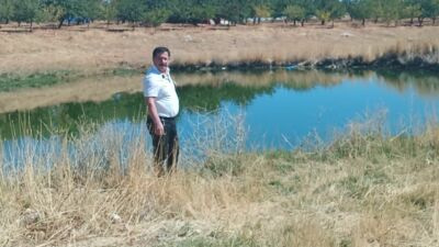 Darende-Elbistan yolu üzerindeki Yeniköy’de, gölet sanılan alan aslında 2-3 metre