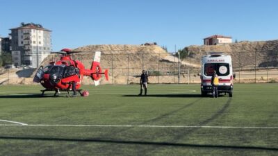 Darende’de sağlık sorunları yaşayan 3 hasta, ambulans helikopterle Malatya Eğitim