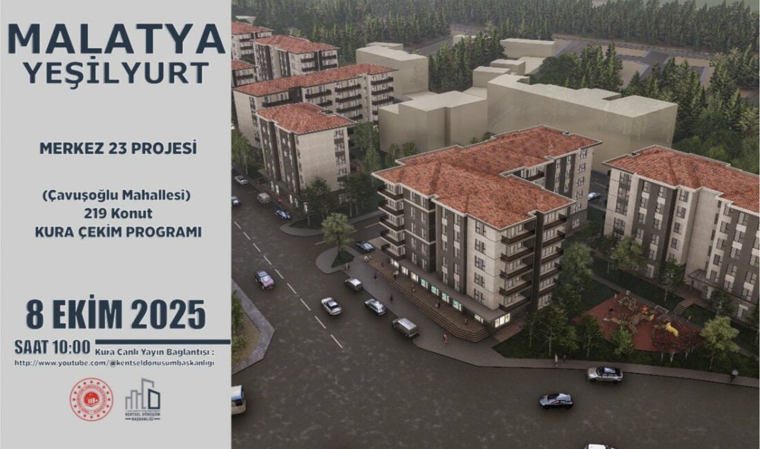 Kentsel Dönüşüm Başkanlığı, Yeşilyurt’taki iki projede tamamlanan 535 konutun hak