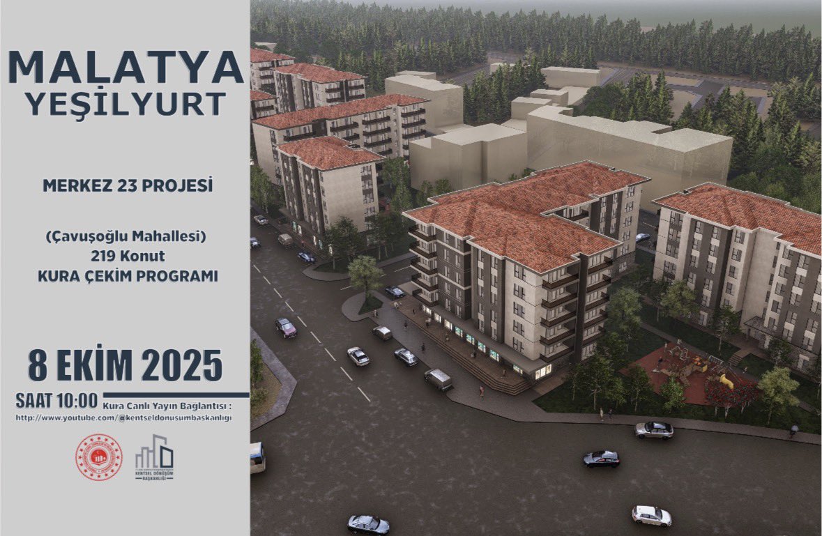 Kentsel Dönüşüm Başkanlığı, Yeşilyurt’taki iki projede tamamlanan 535 konutun hak