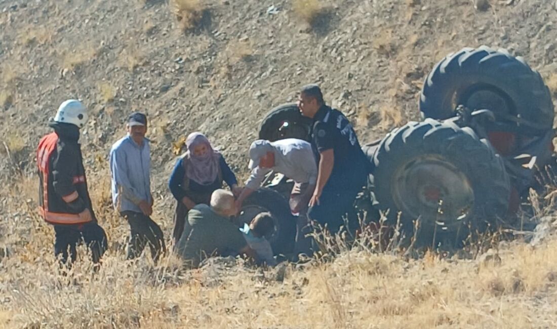 Malatya'nın Battalgazi ilçesine bağlı Hacı Yusuflar Mahallesi'nde meydana gelen traktör