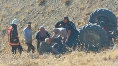 Malatya'nın Battalgazi ilçesine bağlı Hacı Yusuflar Mahallesi'nde meydana gelen traktör