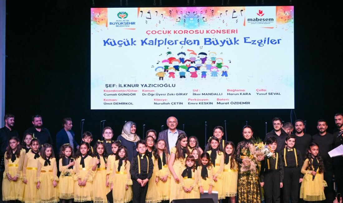 Malatya Büyükşehir Belediyesi Sanat Merkezi çocuk korosu, “Küçük Kalplerden Büyük