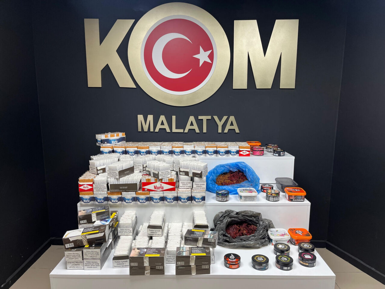Malatya Emniyet Müdürlüğü, 18-27 Kasım tarihleri arasında gerçekleştirdiği kaçakçılıkla mücadele