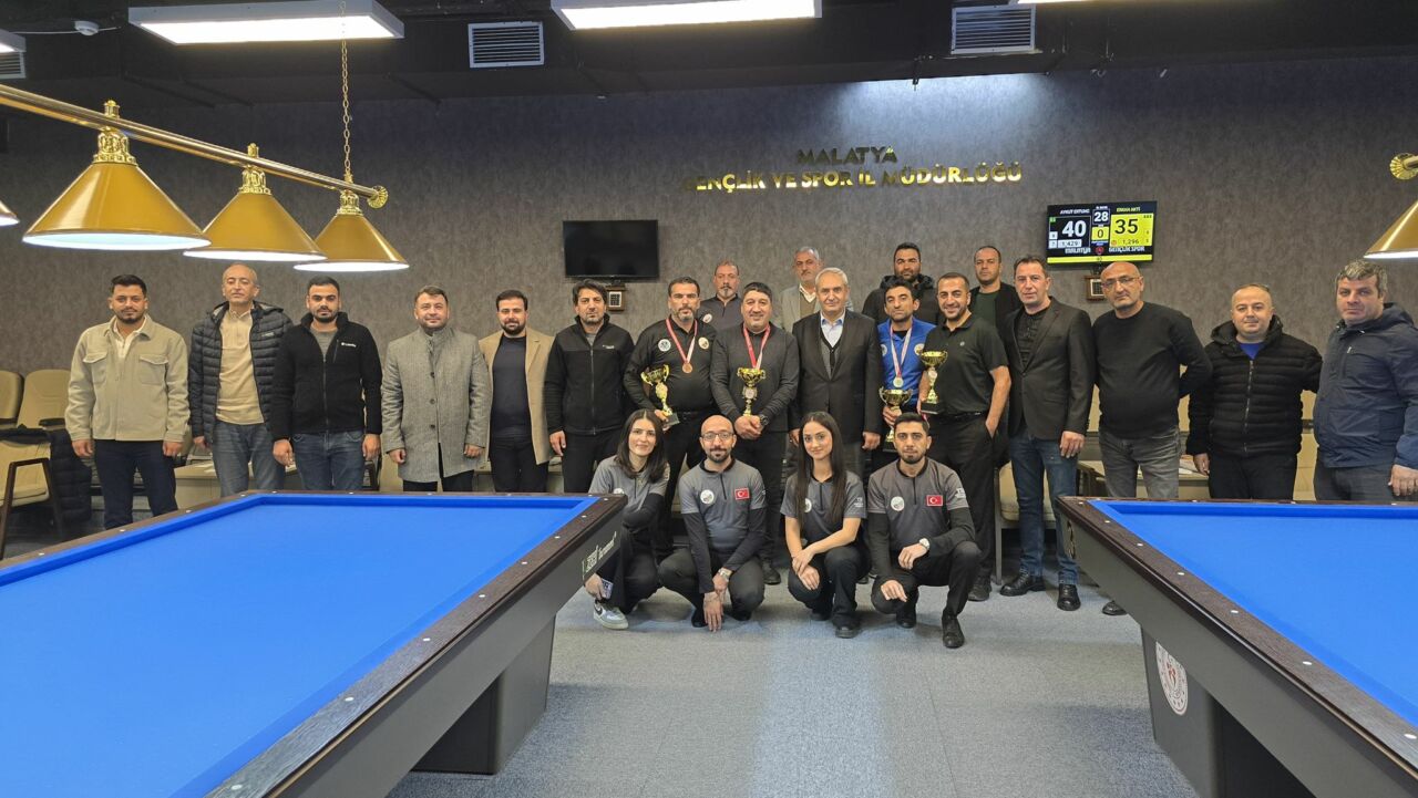 Battalgazi Belediyesi ve Türkiye Bilardo Federasyonu iş birliğinde düzenlenen 3.
