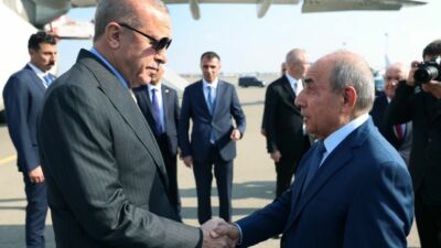 Cumhurbaşkanı Erdoğan, 8 Kasım Zafer Günü Töreni için Azerbaycan'ın başkenti