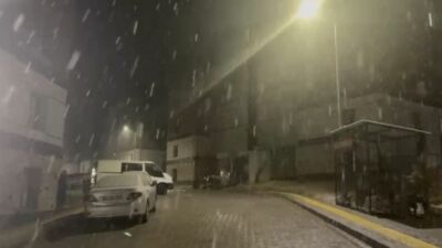 Darende Kar Altında! Ulaşım Aksadı, Yollar Beyaza BüründüDarende'de akşam saatlerinden