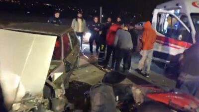 Battalgazi ilçesinde meydana gelen trafik kazasında motosikletli kurye ağır yaralanırken,