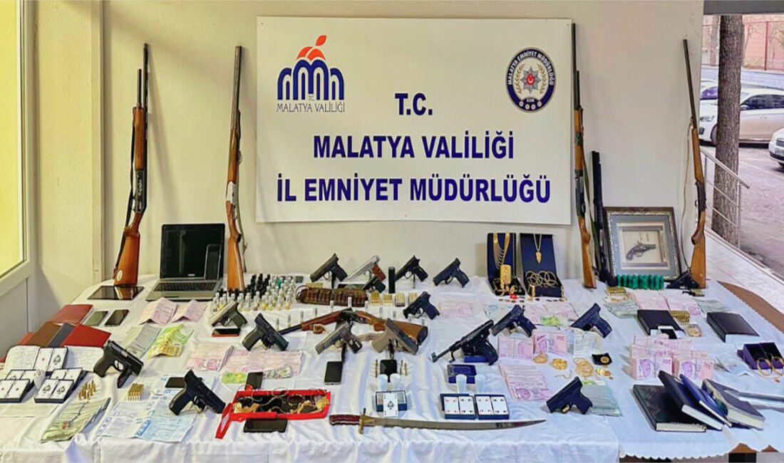 Malatya Cumhuriyet Başsavcılığı koordinesinde düzenlenen eş zamanlı operasyonlarda, 'Yağma, Tefecilik
