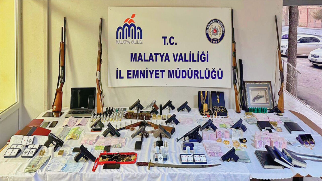 Malatya Cumhuriyet Başsavcılığı koordinesinde düzenlenen eş zamanlı operasyonlarda, 'Yağma, Tefecilik