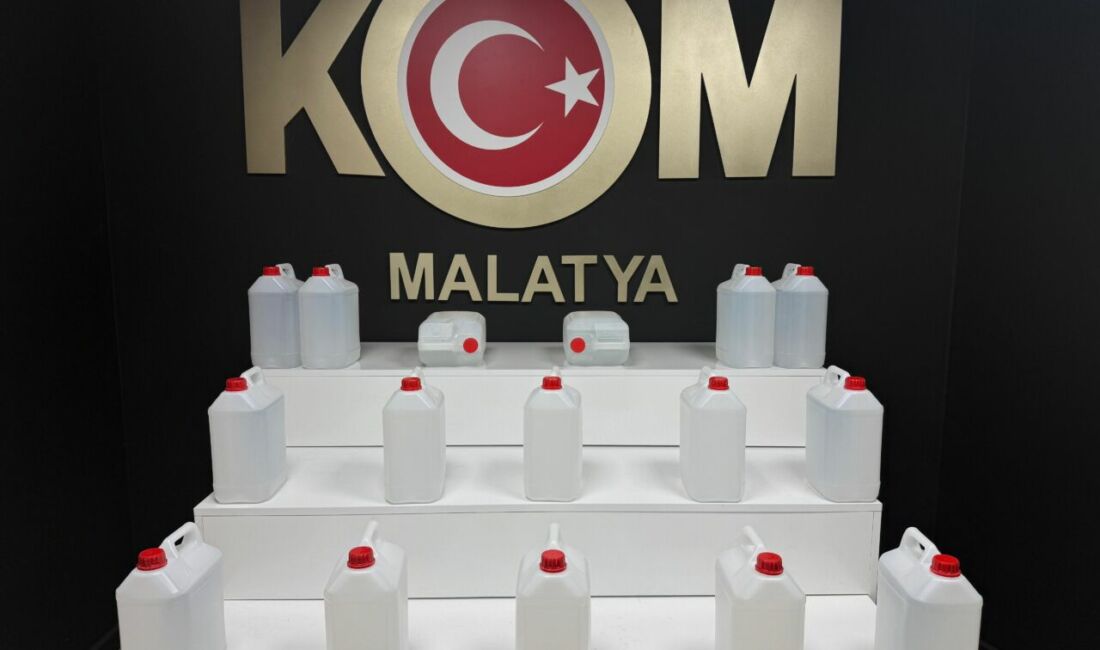 Malatya Emniyet Müdürlüğü ekipleri, il genelinde sahte alkol üretimine yönelik