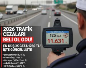 1 Ocak 2026’dan itibaren geçerli olacak yeni trafik cezaları, Yeniden