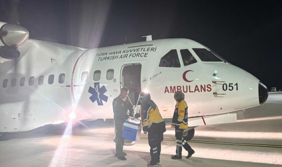 Hava Kuvvetleri Komutanlığına ait ambulans uçak, Adana’da bağışlanan karaciğeri acil