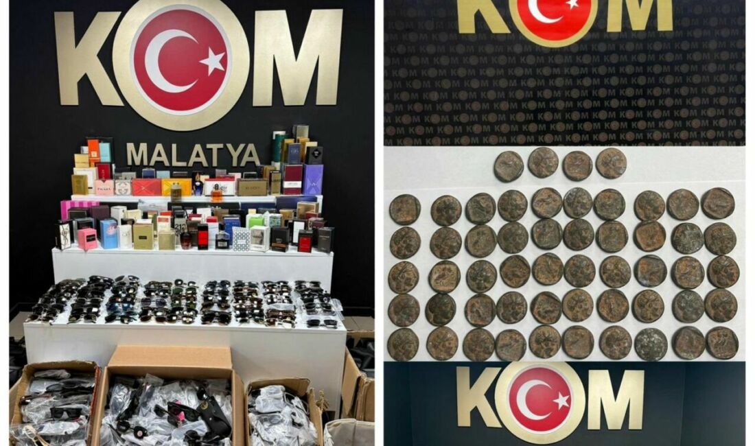 Malatya'da Kaçakçılık ve Organize Suçlarla Mücadele ekiplerince (KOM) düzenlenen kapsamlı