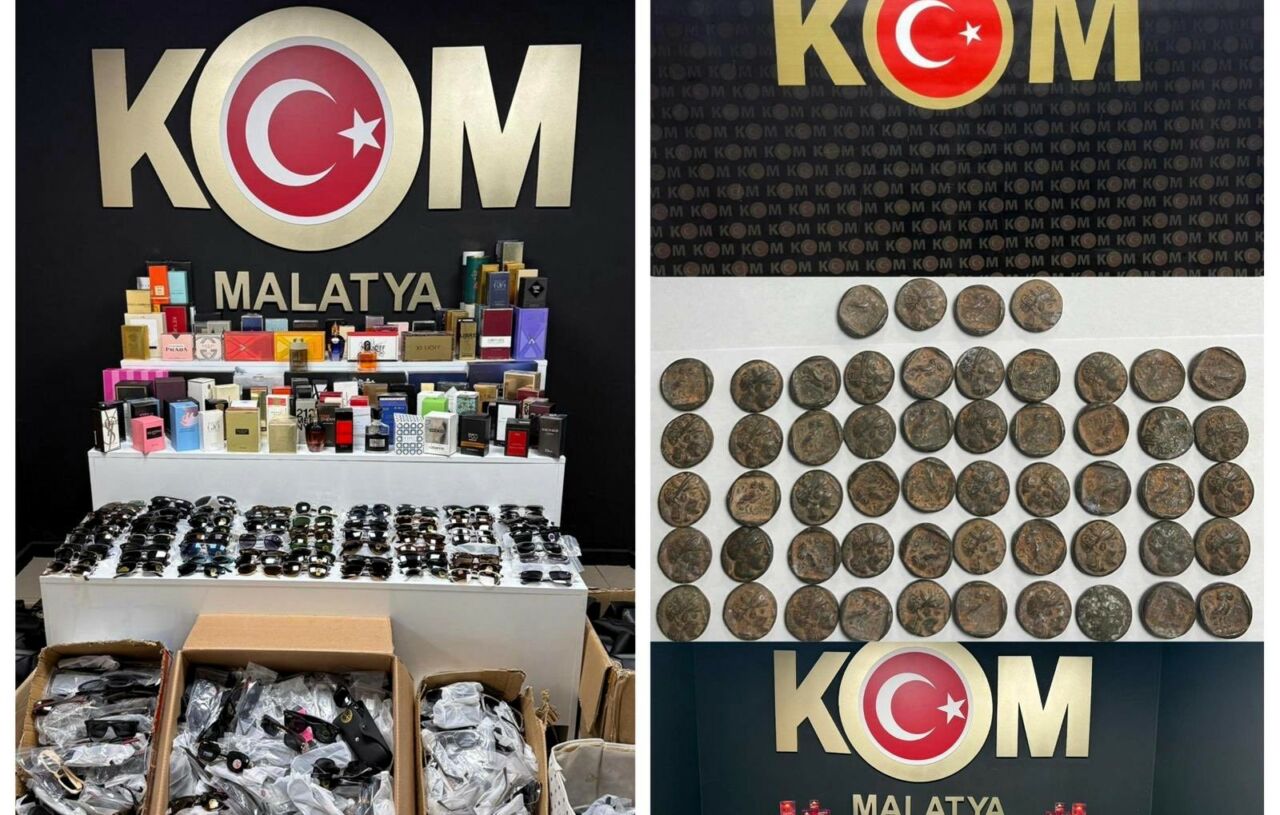 Malatya'da Kaçakçılık ve Organize Suçlarla Mücadele ekiplerince (KOM) düzenlenen kapsamlı