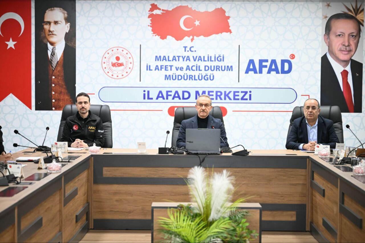 Malatya’da afetlere yönelik hazırlık, müdahale ve koordinasyon çalışmalarının ele alındığı