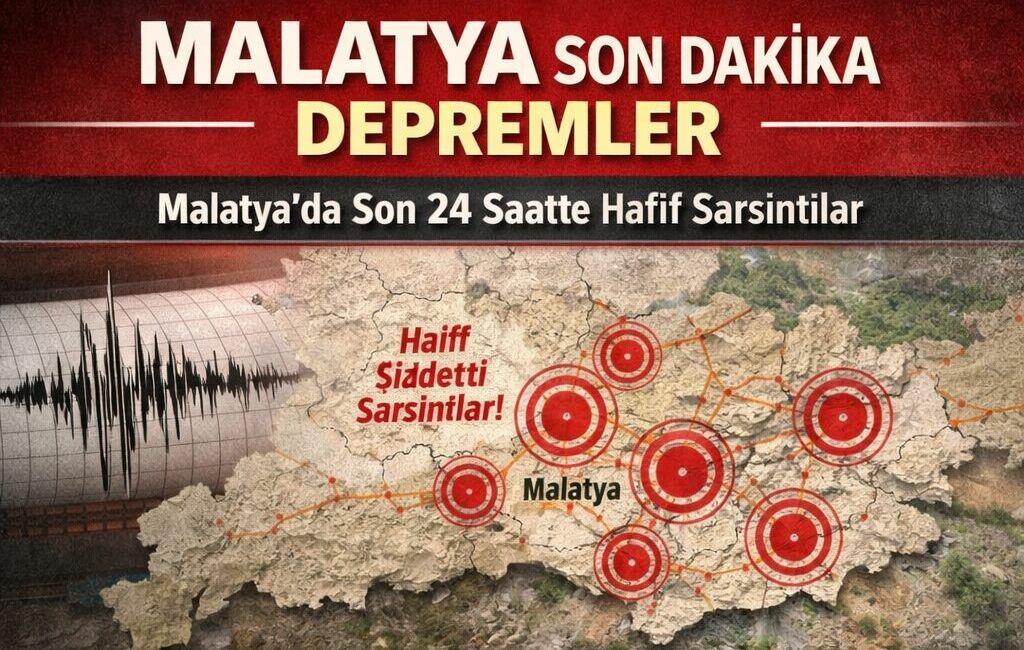 Malatya’da son 24 saat içinde farklı ilçelerde meydana gelen 1.2
