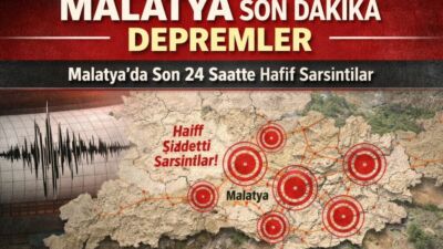 Malatya’da son 24 saat içinde farklı ilçelerde meydana gelen 1.2