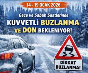 Meteoroloji 13. Bölge Müdürlüğü, Malatya genelinde 14–19 Ocak tarihleri arasında