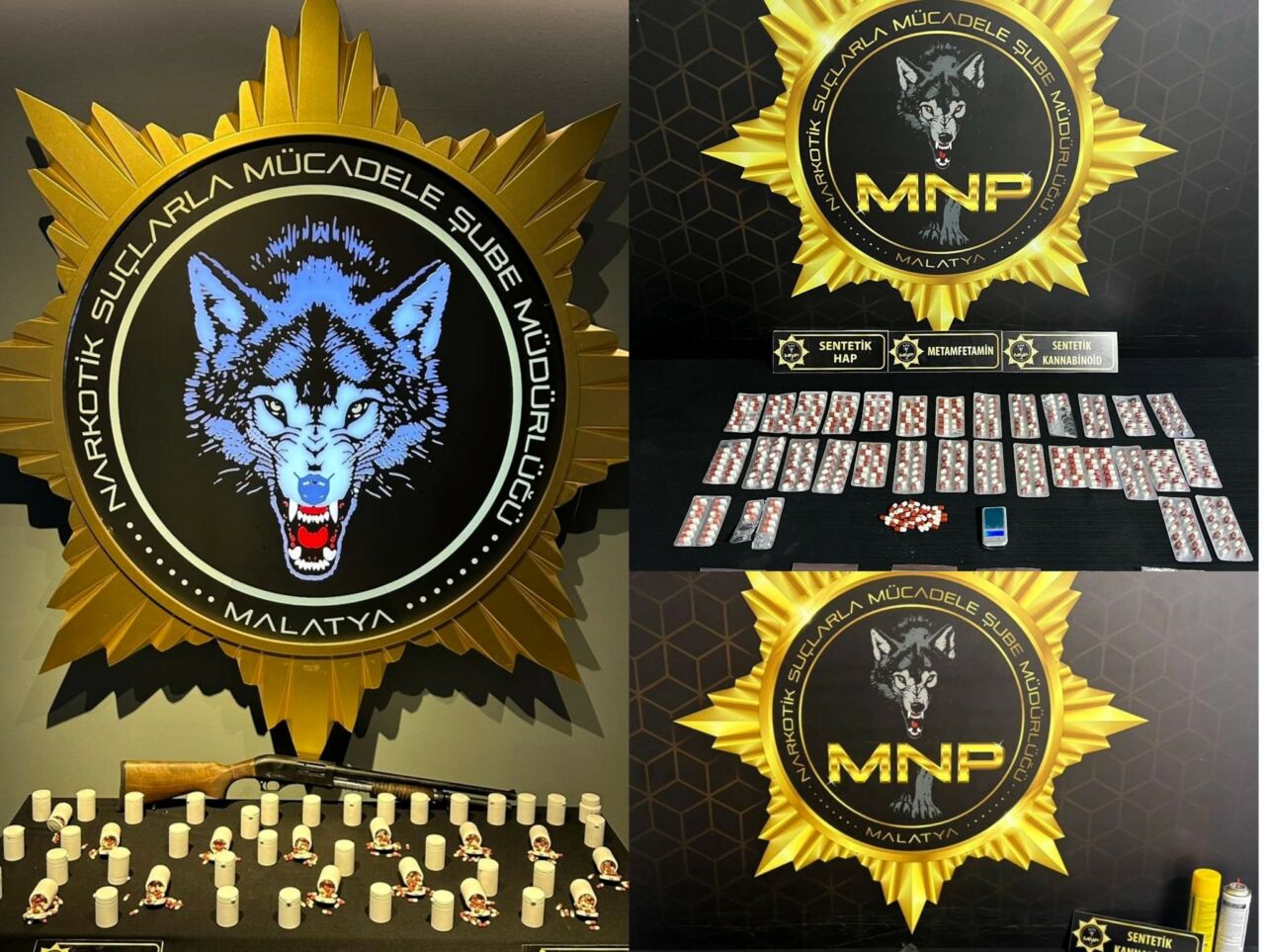 Malatya’da polis ekipleri tarafından düzenlenen operasyonda yüklü miktarda uyuşturucu madde