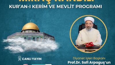 Malatya’da Miraç Kandili Programına Diyanet İşleri Başkanı Arpaguş Katılacak, Kubbetü’s-Sahra Camii Açılacak Malatya’da Miraç Kandili dolayısıyla düzenlenecek Kur’an-ı Kerim ve Mevlit Programına