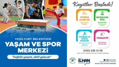 Yeşilyurt Belediyesi tarafından “Sağlıklı yaşam, aktif gelecek” sloganıyla hayata geçirilen