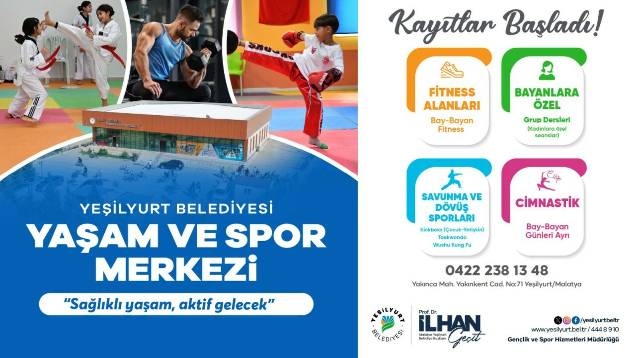 Yeşilyurt Belediyesi tarafından “Sağlıklı yaşam, aktif gelecek” sloganıyla hayata geçirilen