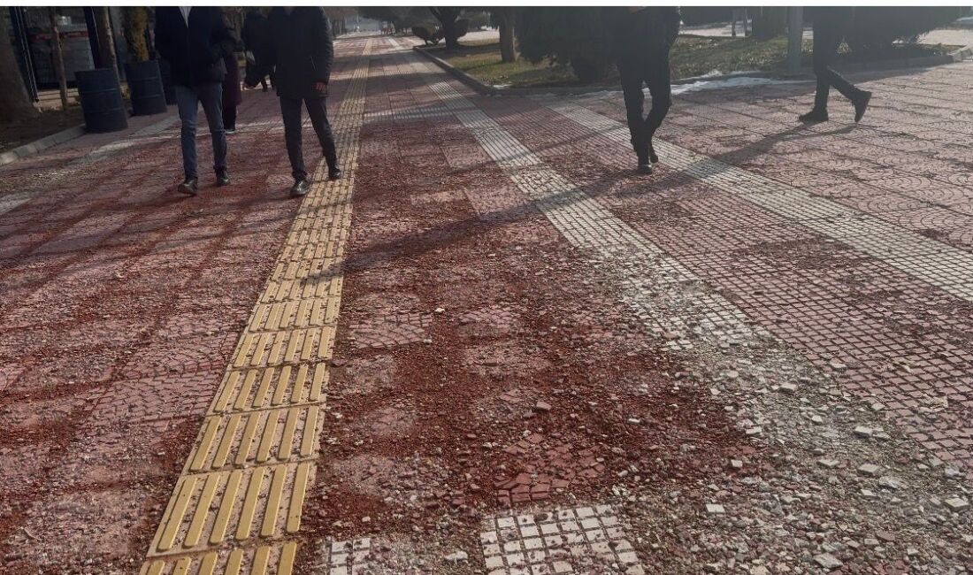 İnönü Üniversitesi kampüsünde öğrencilerin yoğun olarak kullandığı “pembe yol”, bozulan