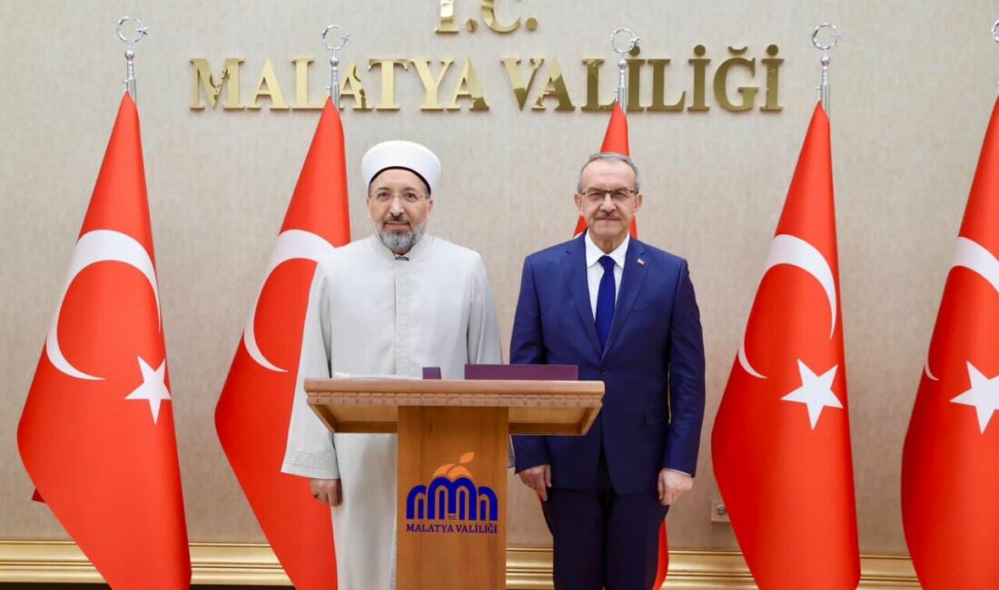 Miraç Kandili özel yayını ve cami programları kapsamında Malatya’ya gelen
