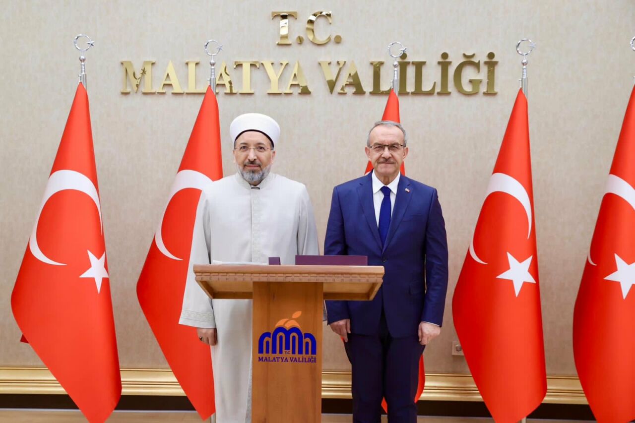 Miraç Kandili özel yayını ve cami programları kapsamında Malatya’ya gelen