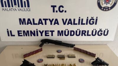Malatya’da ruhsatsız silah satışı ve bulundurulmasına yönelik yürütülen çalışmalar kapsamında